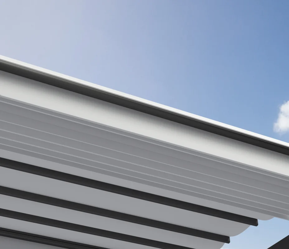 Pergola Solid — detalj krova od tkanine, SELT by Aluprof