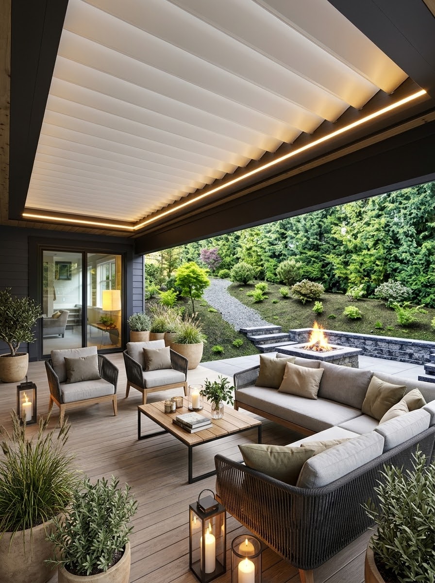 Bioklimatska pergola Sunbreaker 400R, krovni modul s okvirom